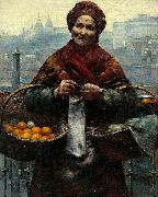 Aleksander Gierymski Jewish woman selling oranges oil on canvas